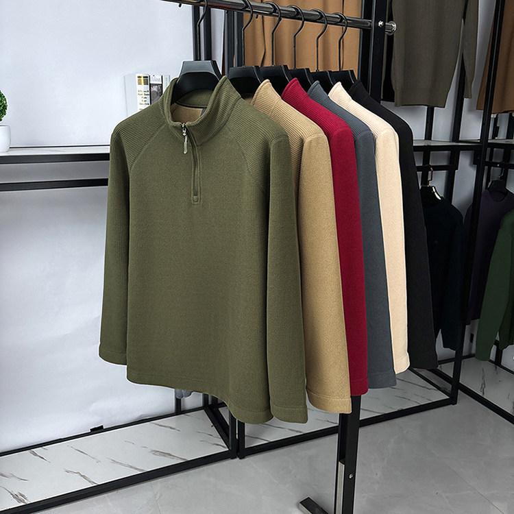 Woodpecker Men's Thick Velvet Fleece Hoodie with Half-Zip and Stand Collar for Autumn/Winter 2025