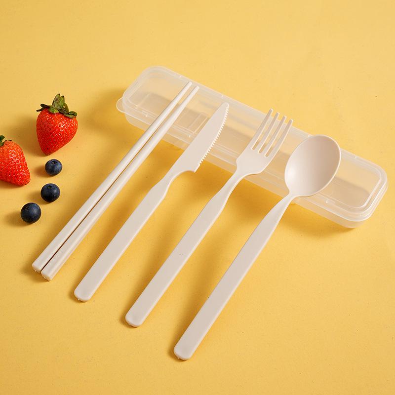Cross-Border PP Tableware Set: Portable Knife, Fork, Spoon, Chopsticks - Custom Logo Available