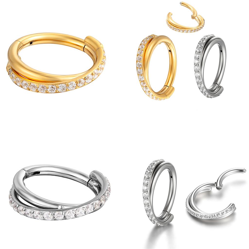 Titanium Steel Nose Rings Cartilage Hoop Earring Elegant Body Piercing Rings Unique Fashion Nose Statement for Women