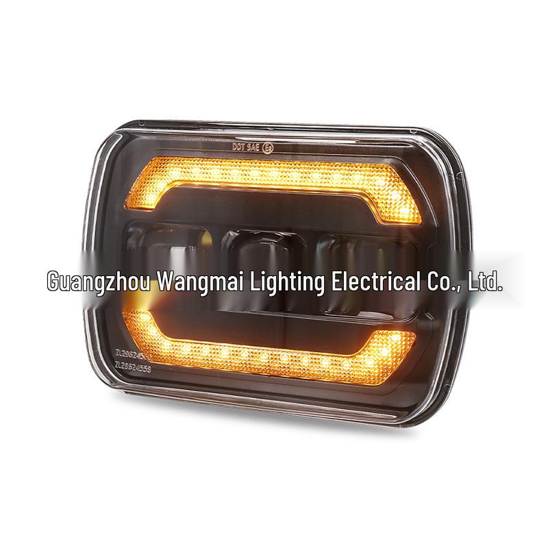 

7 LED Square Light with DRL and Turn Signal - Fits Jeep Trucks