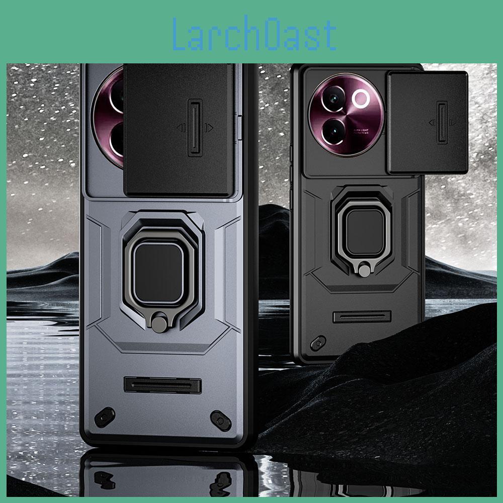 For Case Keysion Shockproof Vivo V30e 5g Slide Push Pull Camera Lens Protection Ring Stand Phone Back Cover For For Vivo V30e 5g