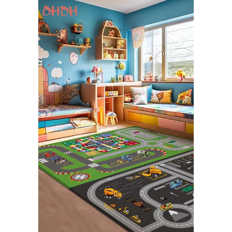 Thickened Baby Game Mat City Traffic Car Map Boy Girls Educational Toys Flying Chess Carpet Carpet Activities for Baby Play Mat