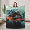 Predator Badlands 2025 Movies Blanket Soft Warm Pattern Plush Throw Blanket For Couch Chair Sofa Bed Flannel Bedspread Bed Cover