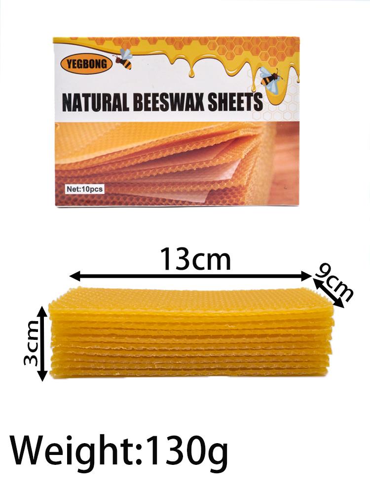 

10PCS Beeswax Flakes DIY Candle Handrolled Honeycomb Design Candles Smokeless Wax Candle for Party Dating Home Dinner Table Deco