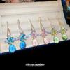 High-End European Style Zirconia Flower Drop Earrings – Luxurious & Unique Fashion Accessory