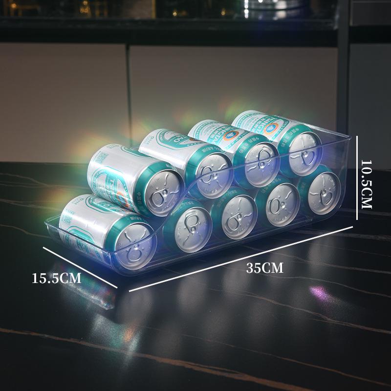 Refrigerator Beverage Storage Box for Cans Beverage Organizer 35x15.5x9.5 прозрачный