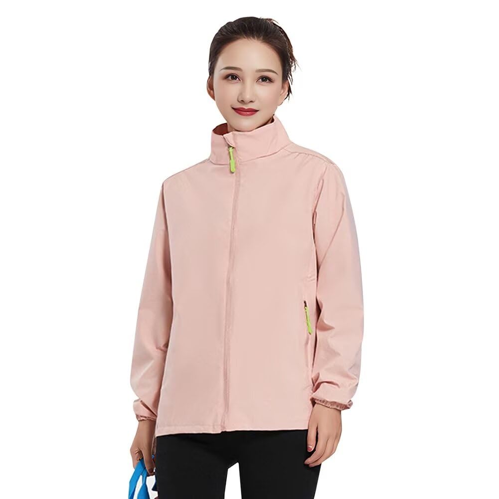 

Nesseo Легкий для и и Прочный Продукт Женская Ветровка, Джемпер/Блузон, Водоотталкивающий, Ветрозащитный, Без капюшона, Бег, Весна, Осень,