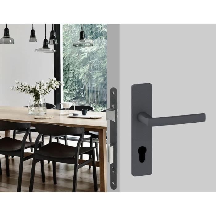 Serrure a encastrer trou de cylindre - YALE - Y60R-A40/N - Axe 40mm - Coffre 148mm - Porte d'entrée, locaux sensibles - Noir