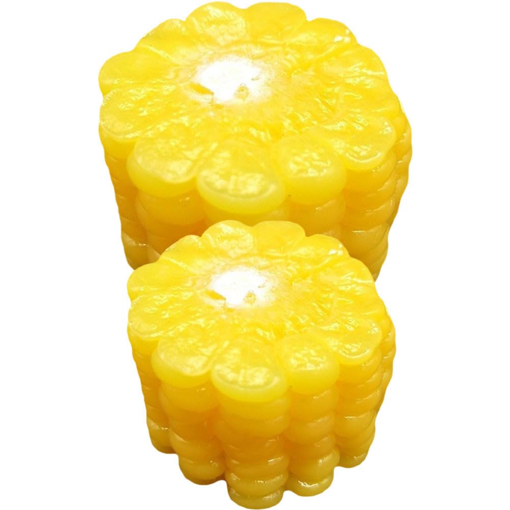 ABOOFAN Corn Sample Fake Corn Kitchen Pretend Realistic Fake Vegetable Vegetable Food Sample 2-Piece Simulation, Cut, Play, Corn, Cut, Model,