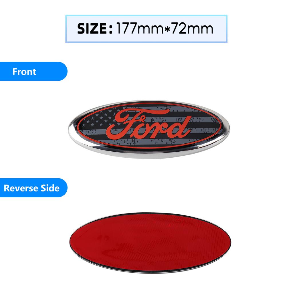 Car Rear Trunk Front Grill Sticker For Ford Grille Emblem Logo Hood Badge Focus Kuga MK7 MAX Fiesta Ranger Mondeo Mustang Escape