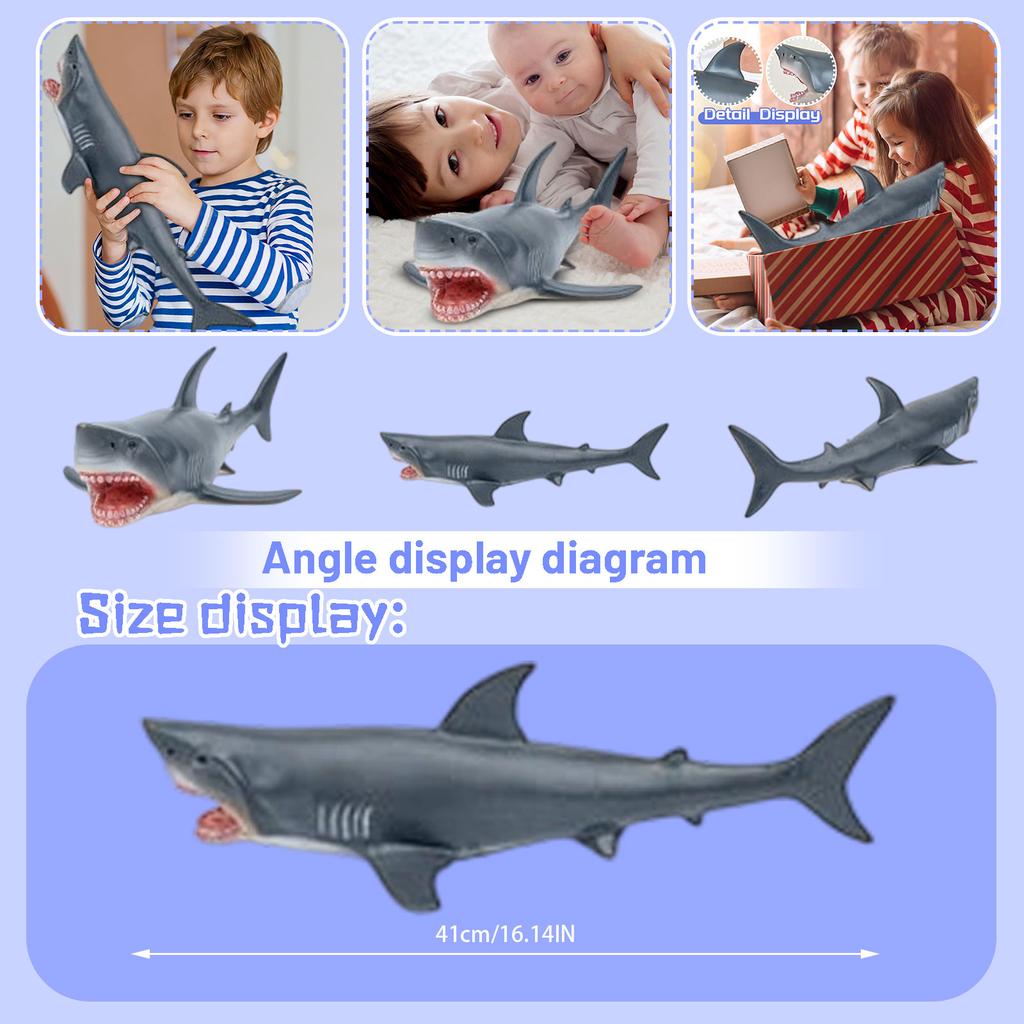 Simulation 40cm Ocean Animal Model, Underwater Creature, Extra Large Soft Plush Filled Great Model, Children's Toy