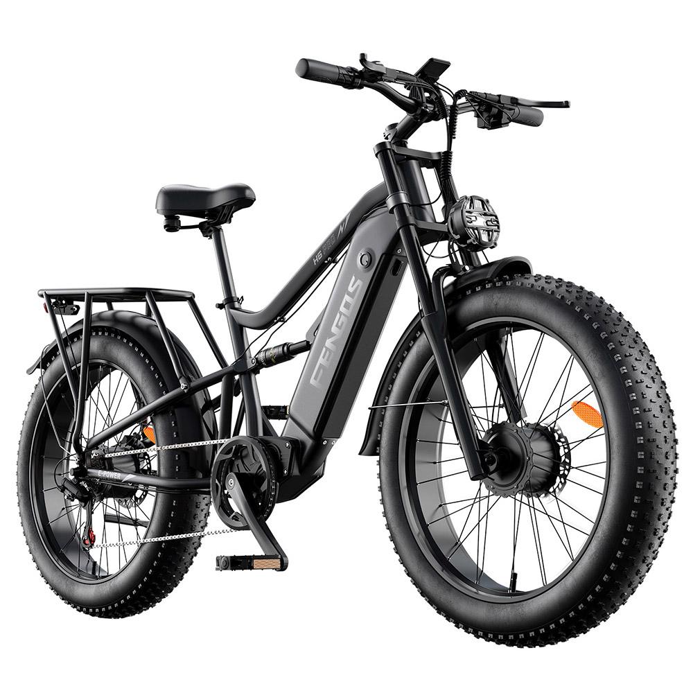 Elektrické kolo FENGQS H6 PRO Dva 750W motory 52V 17.5Ah Baterie 26*4.0 palcové Pneumatiky 60km/h Maximální Rychlost 140km Maximální Dojezd 7rychlostní