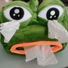 1 Stück Lustiger Plüschtrauriger Frosch Taschentuchbox Auto Schlafzimmer Kommoden Nachttische Papiertaschentuchhalter Garten Heimdekoration Geschenk Papier