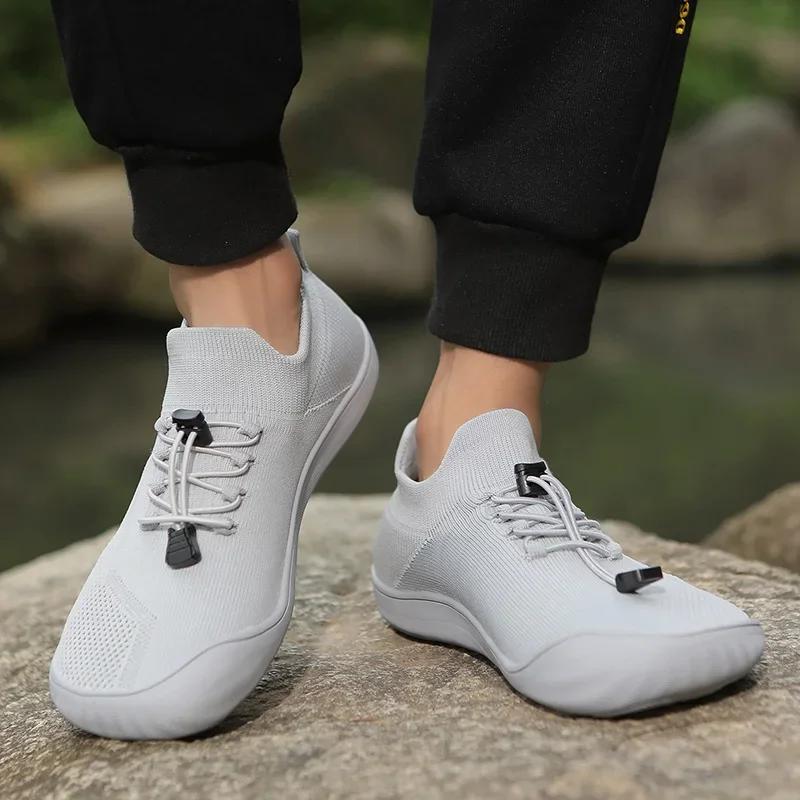 Men Wide Toe Walking Shoes Women Comfortable Barefoot Casual Footwear New Flat Light Weight Sports Zapatillas Couple Size 36-46