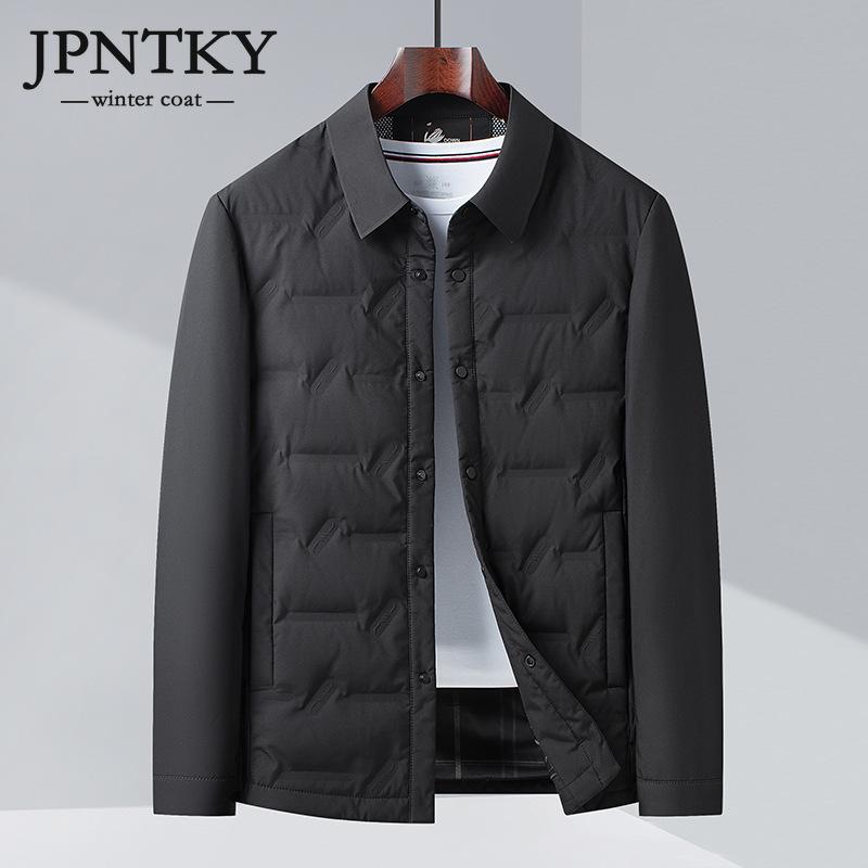 

JPNTKY осенний мужской легкий и легкий пуховик среднего возраста для делового отдыха, высококачественный морозостойкий мужской теплый пуховик для мужчин