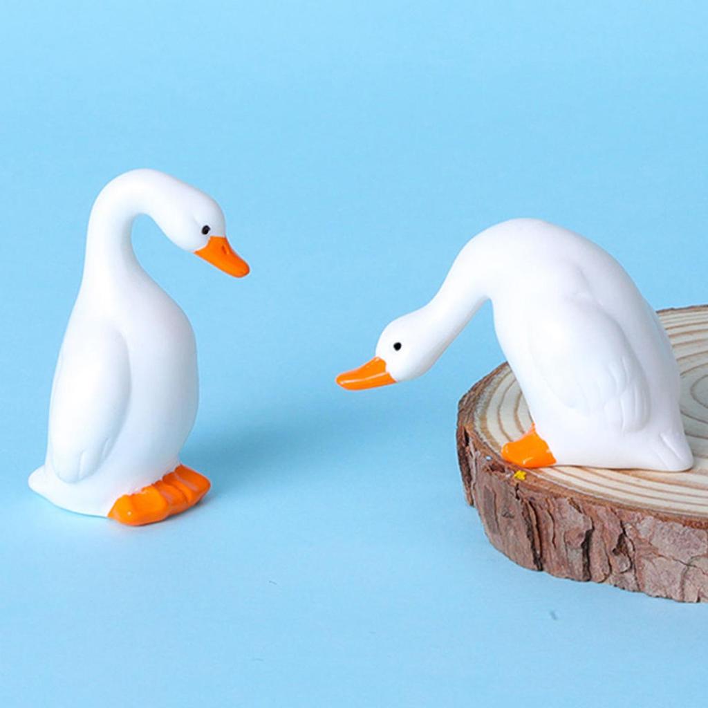 Car Dashboard Animal 6 Pieces Animal Geese Figurine Ornament Funny Dashboard Figures For Vehicle Automotive RV Office Road Trip