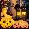 StarrySky PumpkinLantern, Halloween Children'S Pumpkin BucketLantern, Hand-Held Prop, Rotating Luminous Tape, Music Decoration.