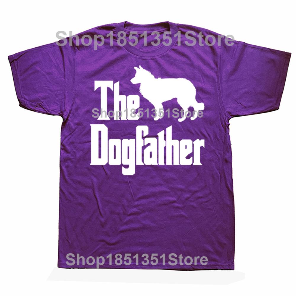 

Funny The Dogfather Border Collie Dog Graphic Tshirts Men Womens Fashion Casual Tshirt 100 Cotton Loose Oversized T Shirt 4XL