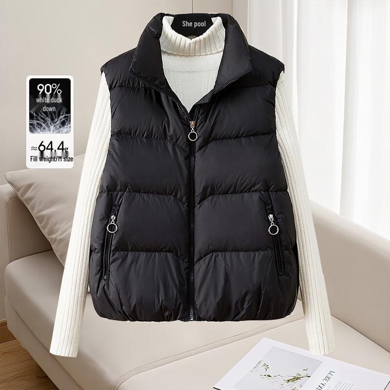 

Tachii Women s Sleeveless Stand-Collar Down Vest L