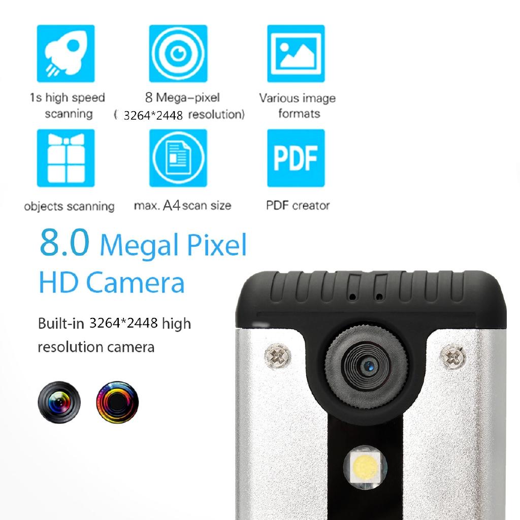 Přenosný Vysokorychlostní USB Skener Dokumentů A4 pro Snímky Knih s 8.0MP Kamerou Škola Kancelář Knihovna Banka HD
