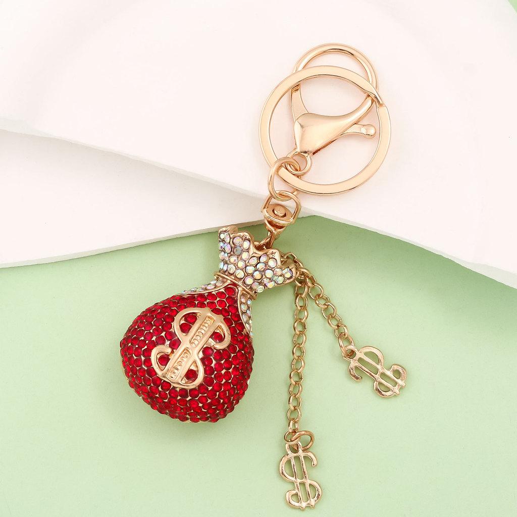 Vintage Style Metal Keychain With Gold Coin Wallet For Women And Giftgiving