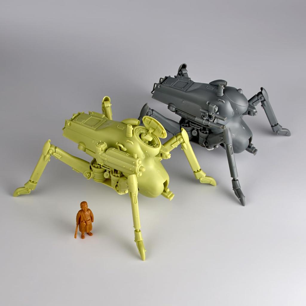 Kaiyodo ARTPLA Maschinen Krieger Gladiator Smile Eddie Amsel Scale Unpainted Plastic Model Kit AP049 G1/G2 & 1/35