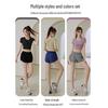 Damen Schnelltrocknendes Yoga-Set: Gepolstertes Kurzarm-Top & Enge Shorts für den Sommer