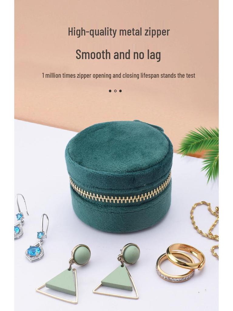 Velvet Mini Jewelry Box Keychain for Earrings & Rings