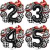 Racing Tire Aluminum Film Balloon Set Children'S Racing Theme Birthday Party Decorative Balloon Photo Props