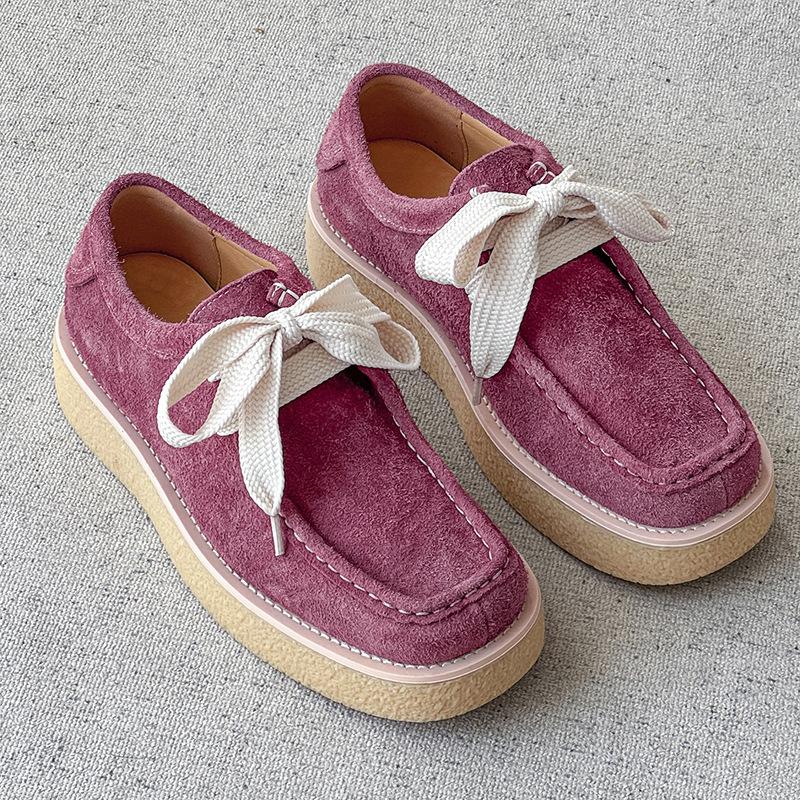 2025 New Men's Anti-velvet Retro Sole Heightening Lace-up Shoes 8706 Purple, Black, Green, gray-J