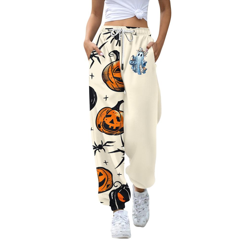 Women's Casual Fashion Sweatpants Halloween Printed Casual Pants