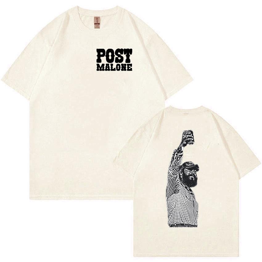 Singer P-Posts M-Malones Print Graphic TShirt Men Hip Hop Fashion Short Sleeve Tshirt Retro Oversize Women Cotton Tee Streetwear