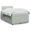 VidaXL Slat Bed Base and Mattress Light Grey 120x190cm Velvet 3287698