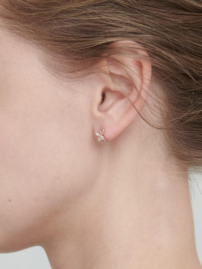 14K Butterfly One-Touch Earrings (Gold Filled) C24EGF107