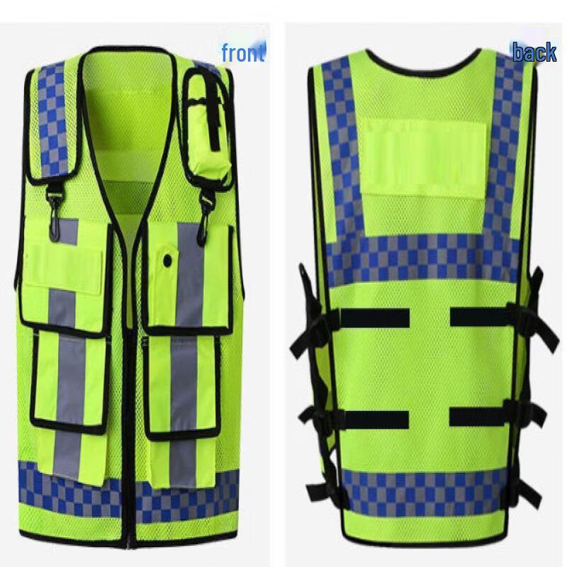 Fluorescerend Groen Verstelbaar Reflecterend Veiligheidsvest