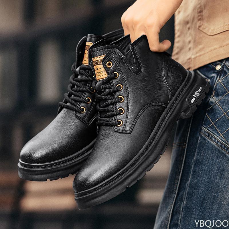 Casual Comfortable High Top Boots New Autumn Winter Fashionable Versatile Men's Shoes Retro Workwear Shoes