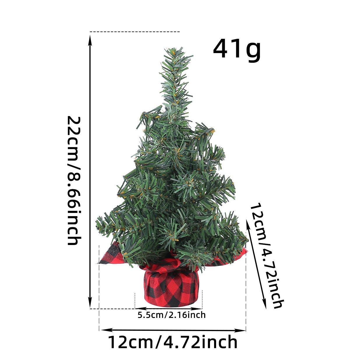 

Red And Black Plaid Christmas Tree Tabletop Ornament Christmas Party Pine Needle Simulation Tree Window Prop Christmas Ornament
