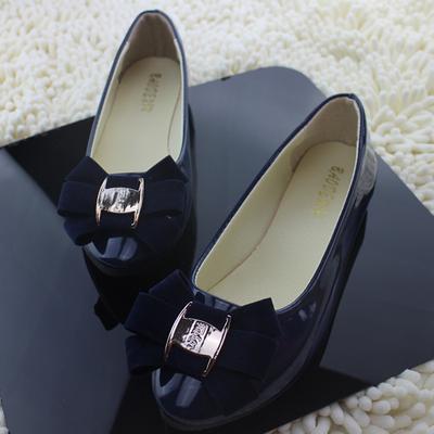Damen Süße Schleife Lackleder Bequeme Damenschuhe Flache Schuhe