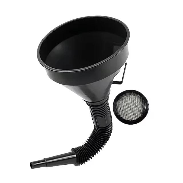 1/2PCs Car Gasoline Refueling Filling Funnels Gadgets With Filter Detachable Hose Long Stem Funnel Motorcycle Engine Oil Tool