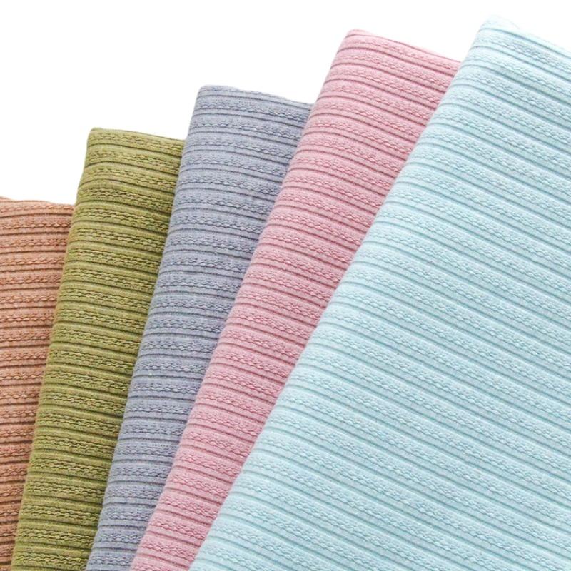 150x50cm Elastic Jacquard Ribbed Knitted Fabric For Women's T-shirt,Skirt,Home Wear, Handmade DIY Sewing Fabric TJ21488
