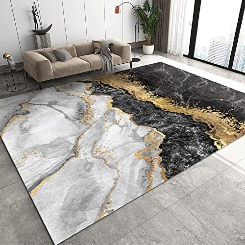 Nordic Light Luxury Marble Printing Abstract Art Carpet Living Room  Sofa Bedroom Study Kitchen Entrance Rug Non-slip Decor Mat
