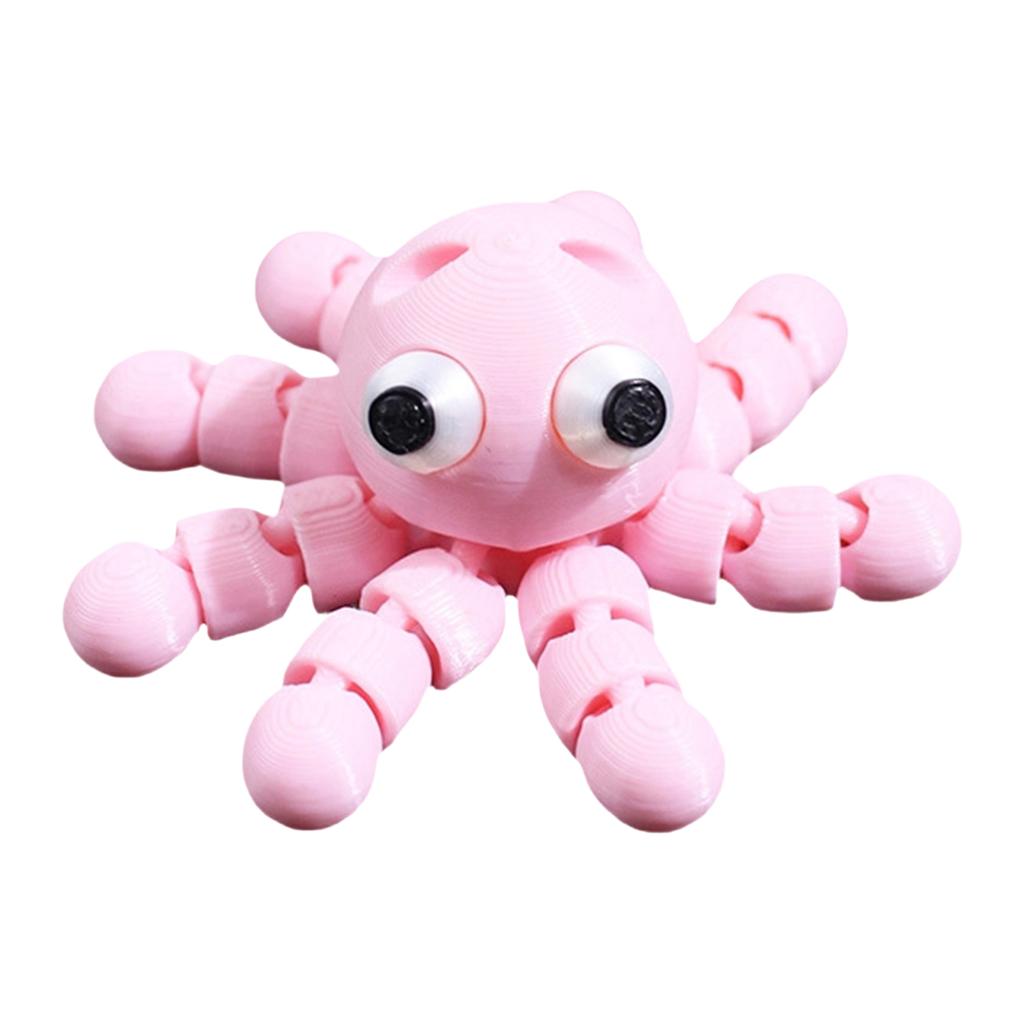 3D Printed Ornaments That Can Be Hung Backpacks Or School Bags; Squid And With Movable Joints.