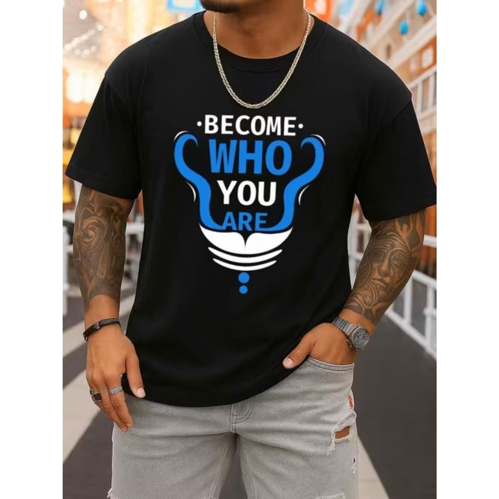 Neues Sommer-T-Shirt für Herren: Modisches, schlichtes Muster, bedrucktes Oberteil