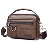 WEIXIER Men's Leather Crossbody Shoulder Bag Waterproof Messenger Bag Briefcase Satchel Travel Work Bag