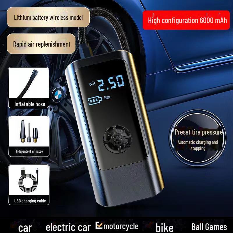 Compact Wireless Portable Car Tire Inflator