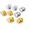 Boucle d'oreille clou géométrique trapèze carré en acier inoxydable pour femme Vnox Fashion, Accessoires d'oreille, Bijoux étanches pour fête, Deux couleurs