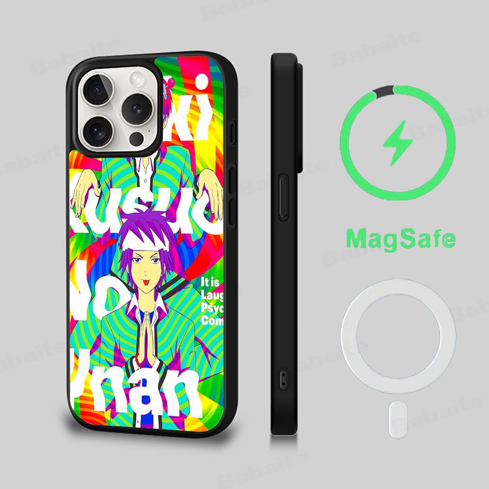 Saiki Kusuo No Psi Nan Phone Case Magnetic Case For IPhone 16 14 13 12 11 15 Pro Max Plus For Magsafe Wireless Charge Cover