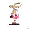 1PC Christmas Decoration DIY Wood Painted Christmas Elk Decoration Desktop Stitching Decoration Child Christmas Pendant Gift