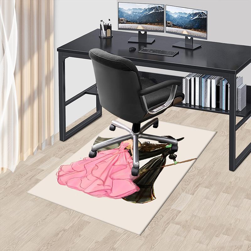 

Princess, Wicked Pattern Polyester Office Carpet Chair Mats, Home Decor Dormitory Floor Protector with Anti-Skid Backing, Large Area Coverag 60cm by 90cm