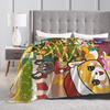 Aggretsuko Soft Warm Blanket  Students Plush Throw Blanket Comfortable Couch Chair Flannel Bedspread Sofa Bed Cover